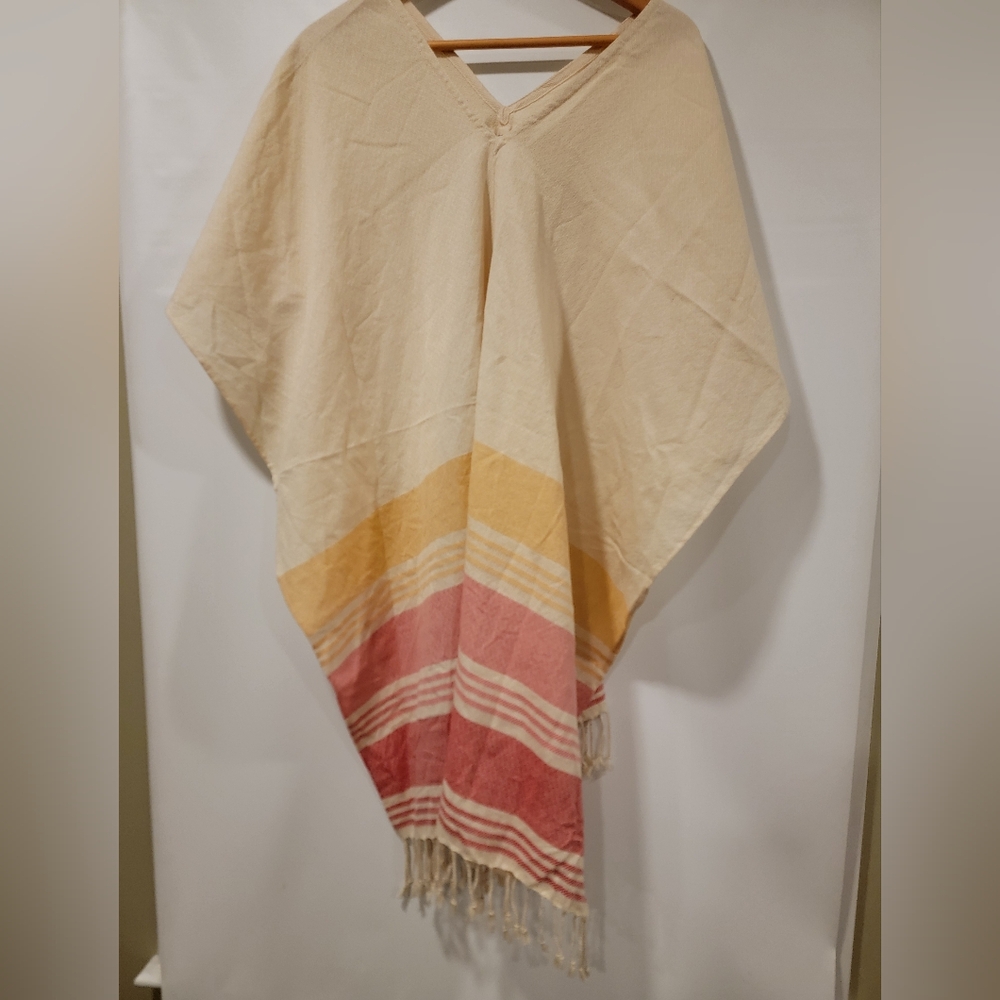 Tribe Alive Multicolor Striped Poncho